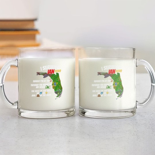 Discover I Survived Hurricane Ian Glass Mugs