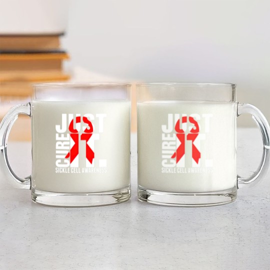 Discover Just Cure It Sickle Cell Awareness Glass Mugs Glass Mugs
