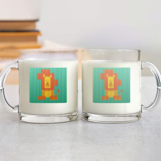 Discover Lion Artwork Carlos Cruz Diez Glass Mugs