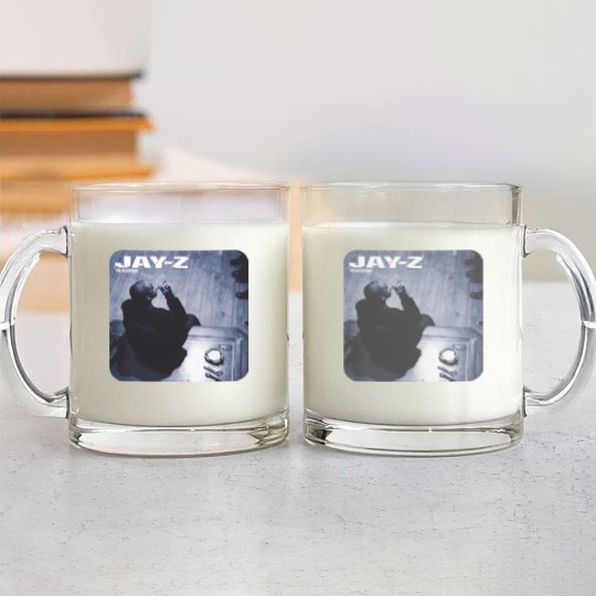 Discover Jay Z Album Cover Graphic Glass Mugs Glass Mugs