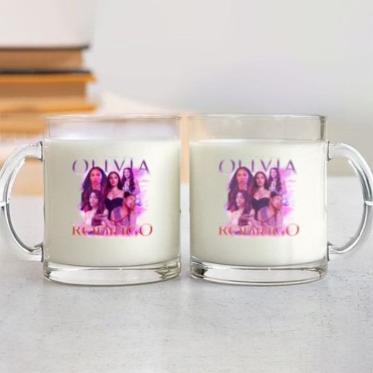 Discover Olivia Rodrigo Vintage Glass Mugs, Olivia Rodrigo Y2k Clothing For Fan, Vintage Olivia Rodrigo Glass Mugs