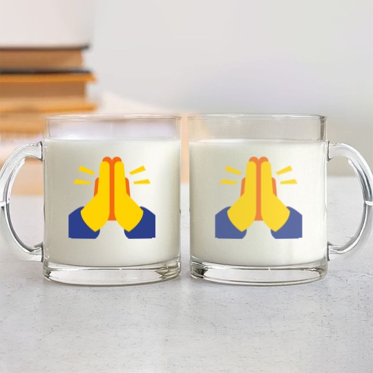 Discover Pray Emojis Glass Mugs