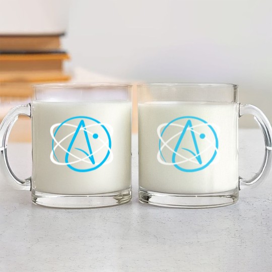Discover Atheist Atom Logo Glass Mugs