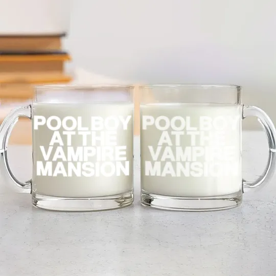 Discover Pool Boy At The Vampire Mansion Glass Mugs ,Gerard Way Glass Mugs, Mcr Gerard Way Glass Mugs