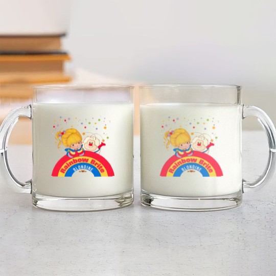 Discover Vintage Blondine Rainbow Brite Glass Mugs