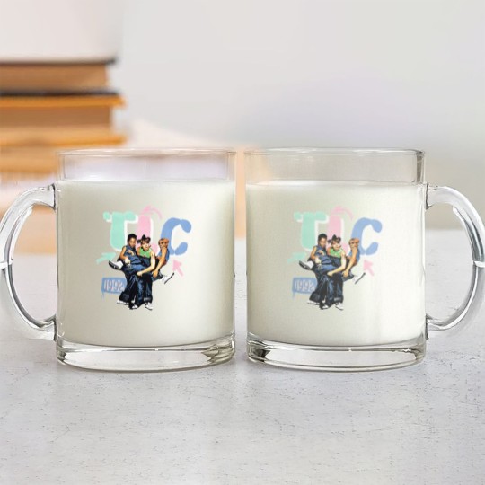 Discover TLC Glass Mugs, XL, 1992 Vintage