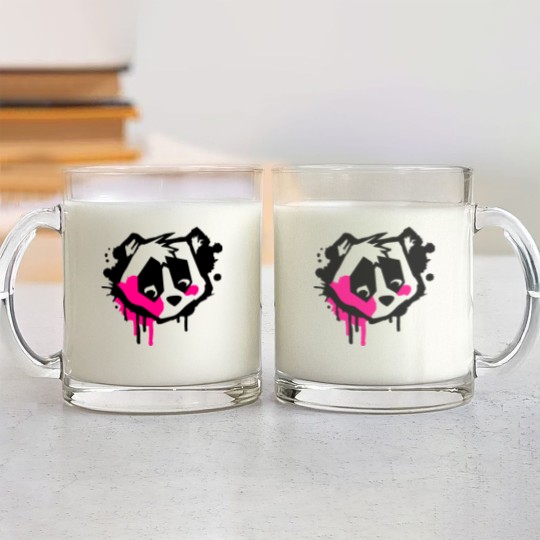 Discover Bear Head in graffiti style Glass Mugs