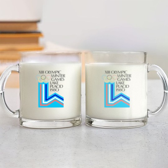 Discover Lake Placid 1980 Winter Olympics Glass Mugs