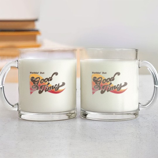 Discover Nuthin' But Good Times 70's Vintage Distressed Retro Glass Mugs