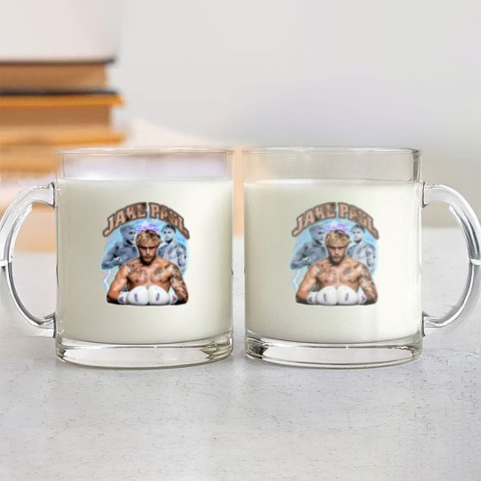 Discover Vintage Jake Paul Glass Mugs Boxing Player Glass Mugs, Gift for Boxing Player Fan Glass Mugs