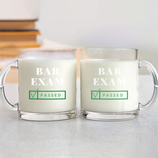 Discover BAR EXAM PASSED! Glass Mugs