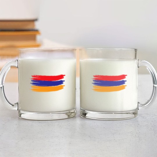 Discover Support Armenia Defend Armenian National Flag Glass Mugs