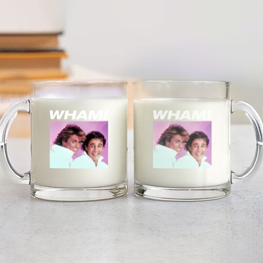 Discover WHAM! Glass Mugs 80's George Michael Vibes, George Michael and Andrew Ridgeley Glass Mugs