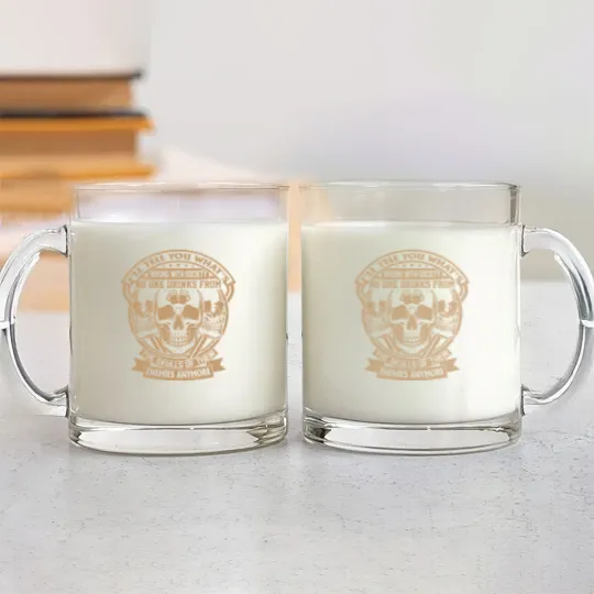 Discover Drink From the Skull of Your Enemies Design Glass Mugs