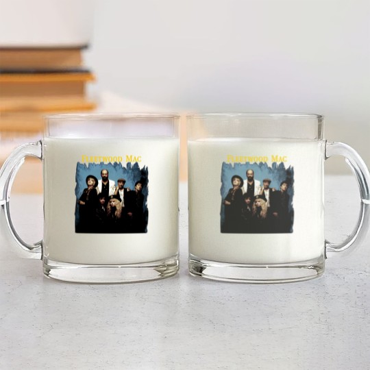 Discover 1990 Fleetwood Mac Behind The Mask Tour Glass Mugs, 90s Retro Vintage Glass Mugs