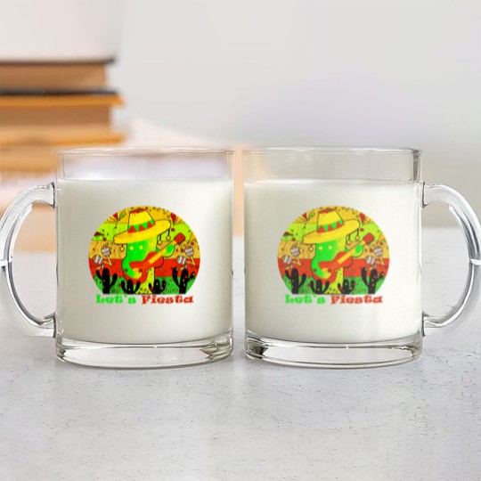 Discover Lets Fiesta Cinco De Mayo Mexican Guitar Cactus Glass Mugs