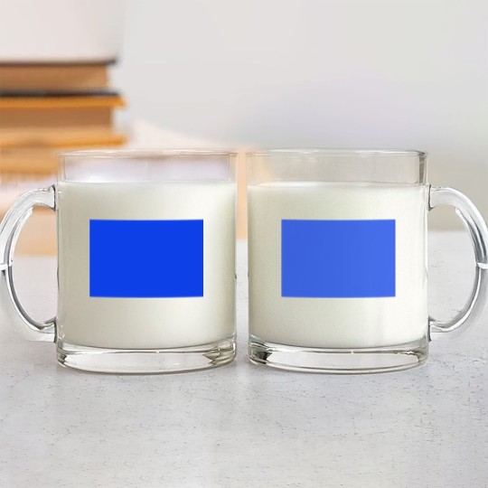 Discover "Blue Square" design Glass Mugs
