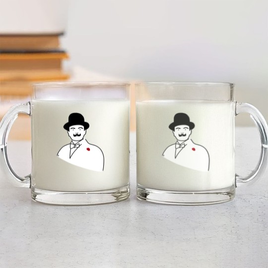 Discover Hercule Poirot Agatha Christie - Hercule Poirot - Glass Mugs