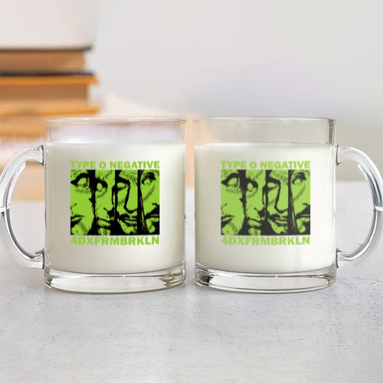 Discover Type O Negative World Coming Down Album Cover Glass Mugs, Hard Rock Music Glass Mugs