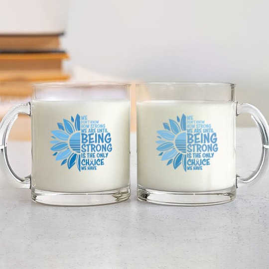 Discover Colon Cancer Awareness Glass Mugs, Cancer Ribbon Graphic Tees