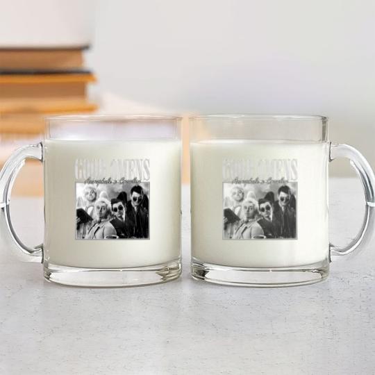 Discover Good Omens Movie Glass Mugs, Aziraphale 2023 Movie Bootleg Glass Mugs