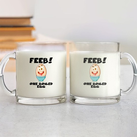 Discover Feeb...One Boiled Egg - Egg - Glass Mugs