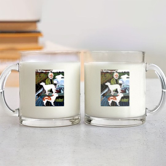 Discover Goodfellas Painting Old Man with Dog Glass Mugs