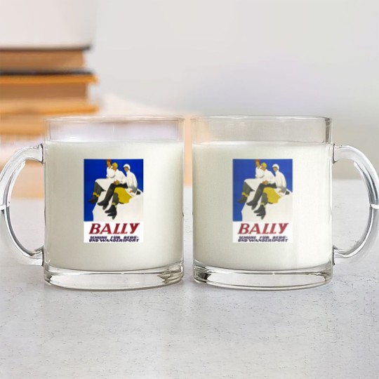 Discover Bally Shoes, Poster Glass Mugs