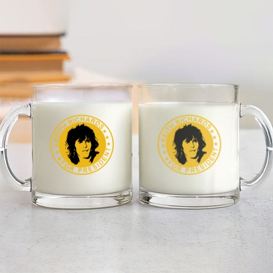 Discover Keith Richards For President Glass Mugs Keith Richards Glass Mugs