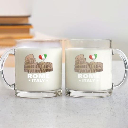 Discover I Love Rome Italy Colosseum Glass Mugs