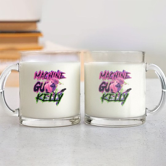 Discover MGK Glass Mugs, MGK Merch Glass Mugs, Machine Gunn Kelly Fan gift, Rap Glass Mugs,