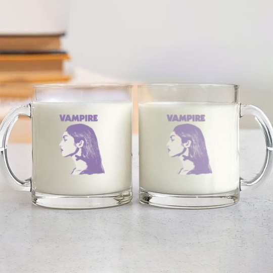 Discover Vampire Olivia Rodrigo Glass Mugs, Olivia Rodrigo Vampire Merch Glass Mugs