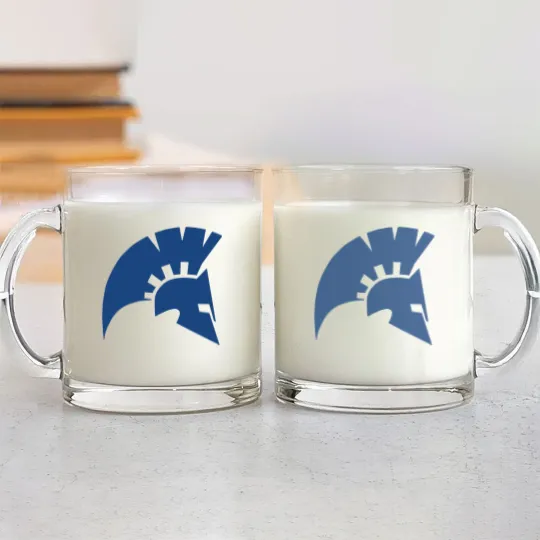 Discover Tacoma Community College Titans logo Glass Mugs