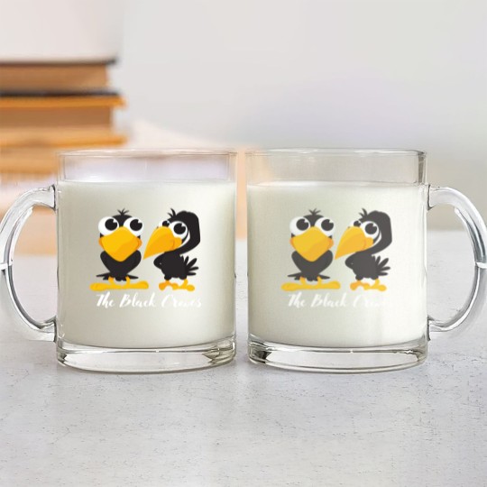 Discover The black crows Glass Mugs