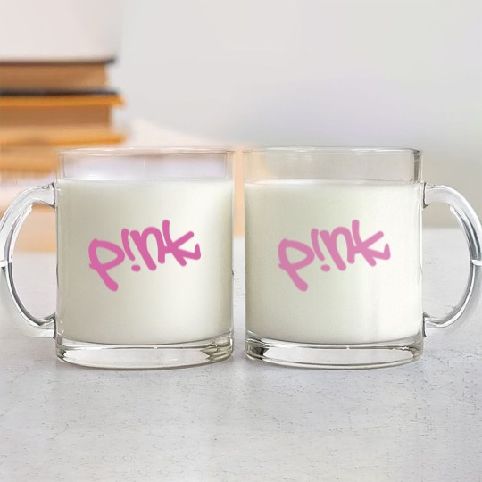 Discover Pink Summer Glass Mugs, Pink Singer Glass Mugs, Pink Merch Tour Glass Mugs