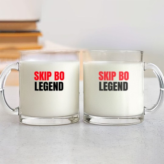 Discover Skip Bo Player Legend   Funny Skip Bo Glass Mugs for Men Glass Mugs