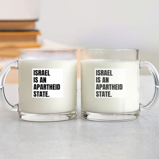 Discover Israel is an Apartheid State Glass Mugs
