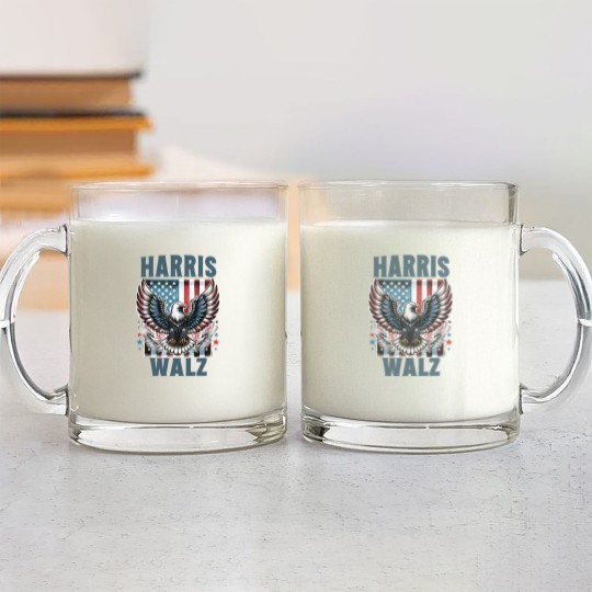 Discover Harris Walz Glass Mugs, Kamala Harris Walz 2024 Glass Mugs, Madam President Glass Mugs