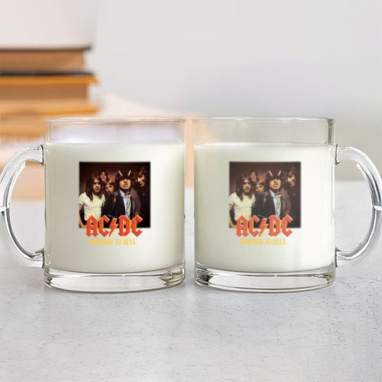 Discover Highway to Hell Power Up High Voltage Who Made Who Back in Black Glass Mugs