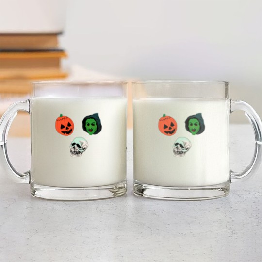 Discover Silver Shamrock Mask Set Glass Mugs