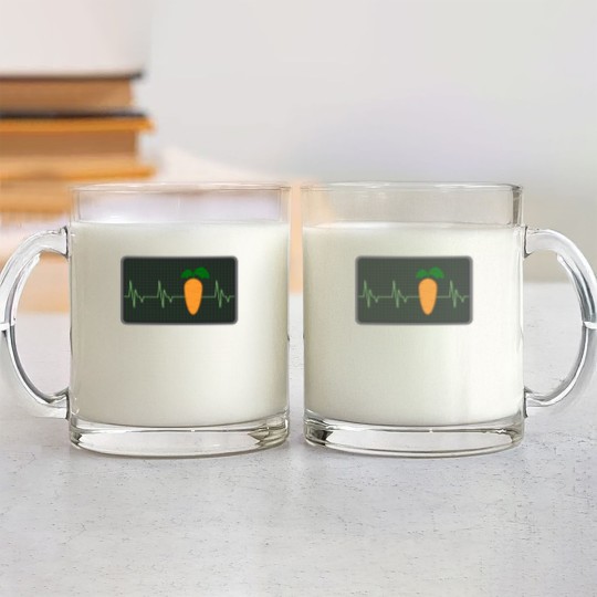 Discover Carrot Hearbeat Cool Carrot Design Glass Mugs
