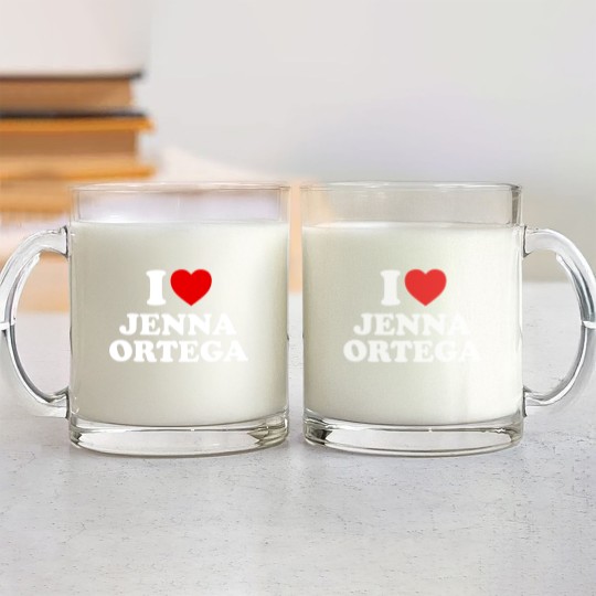 Discover i love jenna ortega Glass Mugs