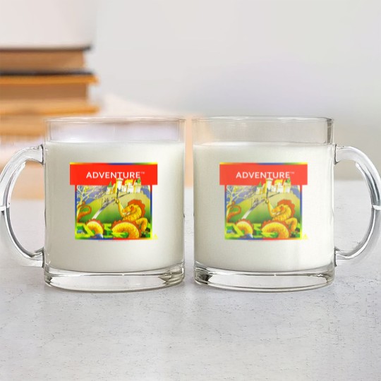 Discover Atari Adventure Box Art Glass Mugs