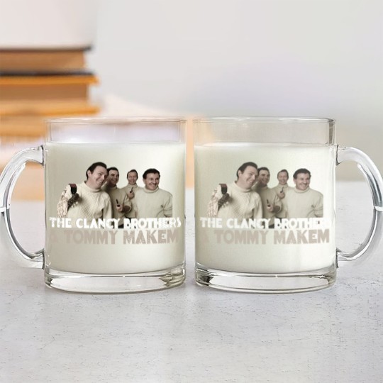 Discover The Clancy Brothers & Tommy Makem Retro Fan Art - Clancy Brothers Tommy Makemm - Glass Mugs