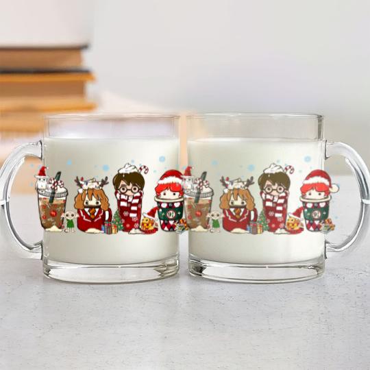 Discover Christmas Glass Mugs, Christmas Coffee Glass Mugs, Kids Christmas Glass Mugs