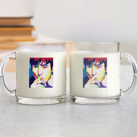 Discover J Lennon in pop art - J Lennon - Glass Mugs