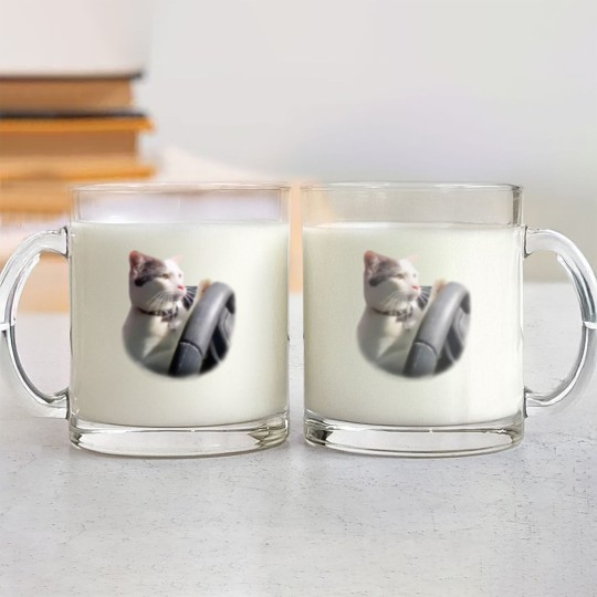 Discover Cat Driving A Car Instagram Katze Glass Mugs