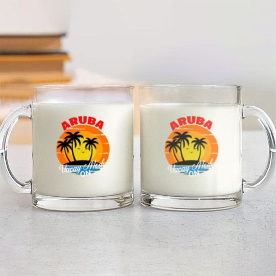 Discover Aruba Glass Mugs Aruba Vacation Glass Mugs