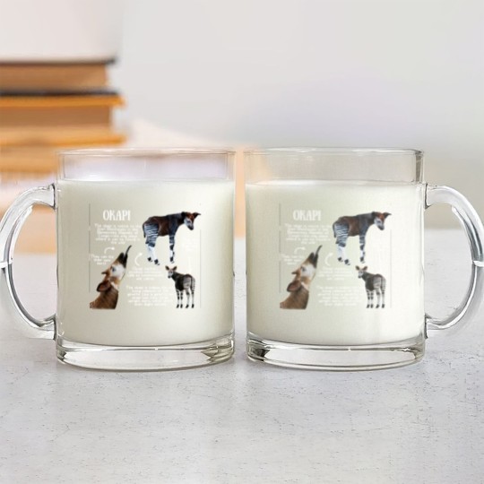 Discover Animal Facts - Okapi - Okapi - Glass Mugs