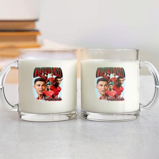 Discover Christiano Ronaldo Glass Mugs, Christiano Ronaldo fan Glass Mugs